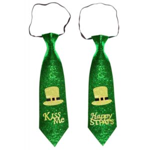 St. Patricks Day Glitzer Krawatte