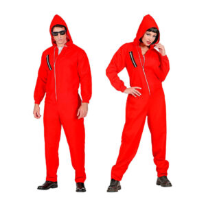 Roter Gangster Overall Kostüm für Erwachsene