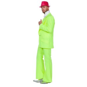 70er Jahre Disco Party Anzug neon-gelb-Herren 52