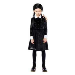 Wednesday Addams Kostüm für Mädchen-Kinder 6-8 Jahre