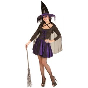 Violette Glimmer Hexe Halloweenkostüm