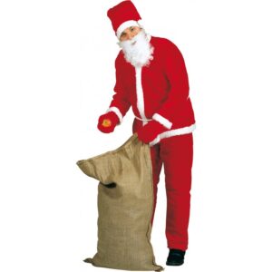 Weihnachtsmann Plüschkostüm mit Bart