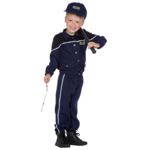 Polizei Uniform mit Cap für Kinder-Kinder 140