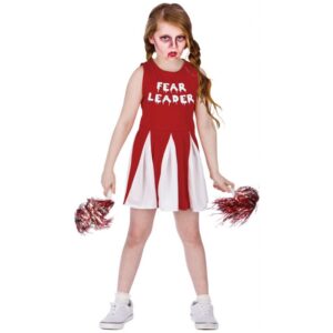 Zombie Horror Cheerleader Kinderkostüm-L