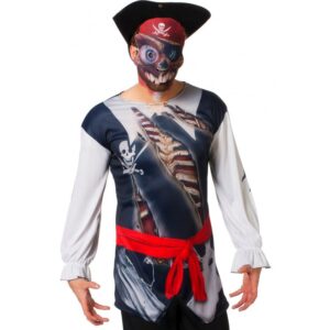 Zombie Pirat Shirt mit Maske