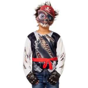 Zombie Pirat Shirt mit Maske für Kinder