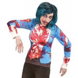 Zombie Shirt für Damen fotorealistisch