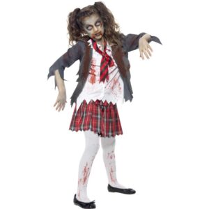 Zombie School Girl Kostüm-Kinder 10-12