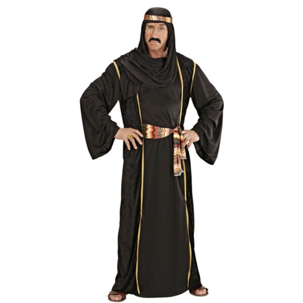 Arabisches Scheich Kostüm für Herren schwarz-XXXL