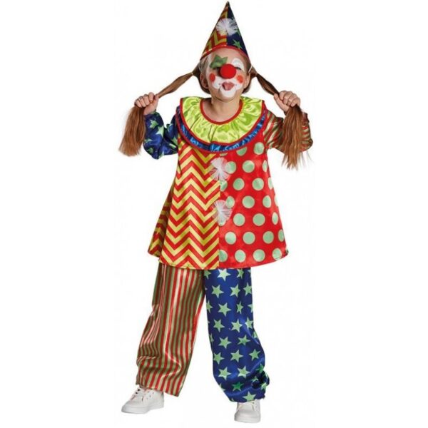 Clown Kunterbunt Kinderkostüm-Kinder 152
