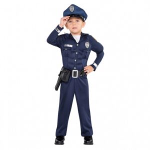 Muskulöser Polizist Jungenkostüm-Kinder 3-4 Jahre