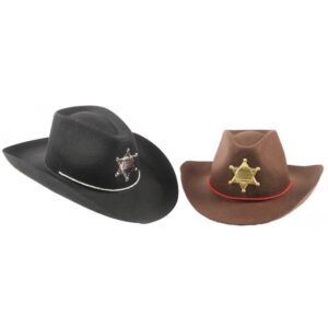 Cowboyhut für Kinder braun und schwarz-schwarz