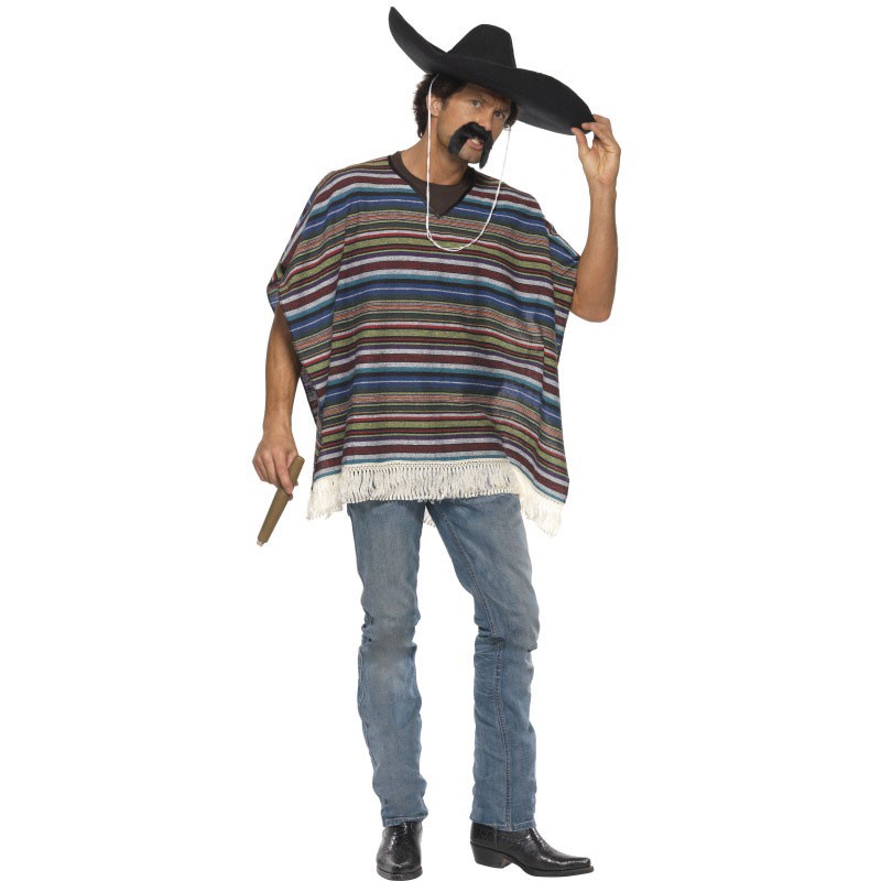 Classico Poncho Mexikaner Kostüm-M/L