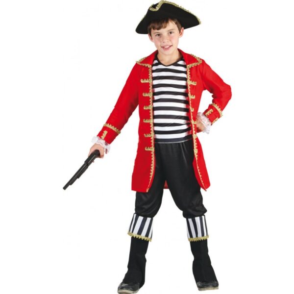 Red Commander Piraten Kostüm-Kinder 7-9