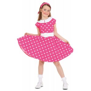 Rock ´n´ Roll Kleid Kinderkostüm pink-Kinder 152