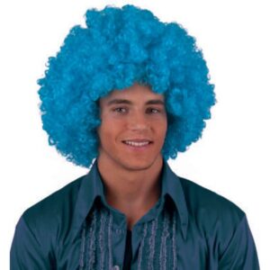 70's Afro Perücke blau
