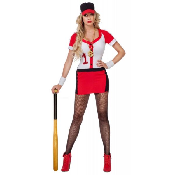 Sexy Baseball-Spielerin Damenkostüm-Damen 44