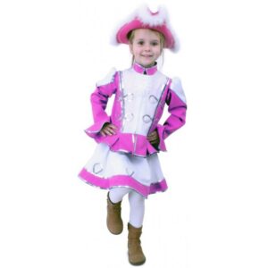 Tanzmariechen pink-weiß Kinderkostüm-Kinder 104