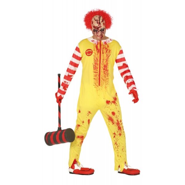 McMord Zombie Clown Kostüm-Einheitsgröße (M-XL)