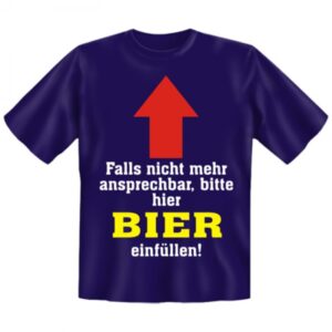 Bier Notfall T-Shirt für Herren-L