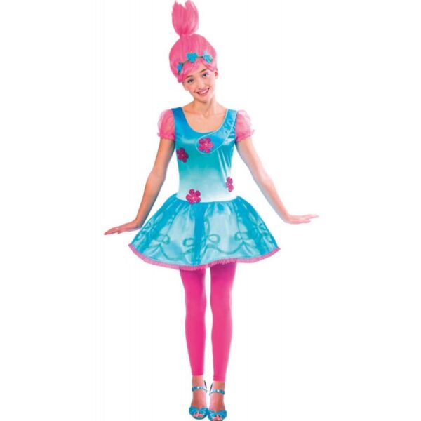Shiney Poppy Kostüm für Kinder-Kinder 12-14 Jahre