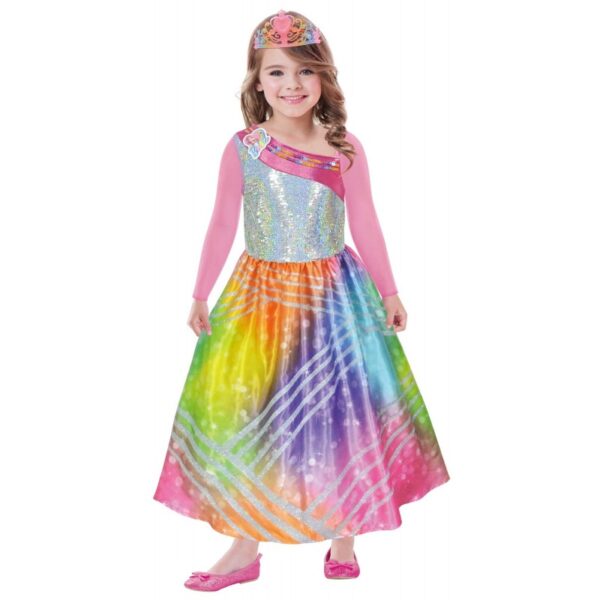 Magisches Regenbogen Barbie Kinderkostüm -Kinder 5-7 Jahre