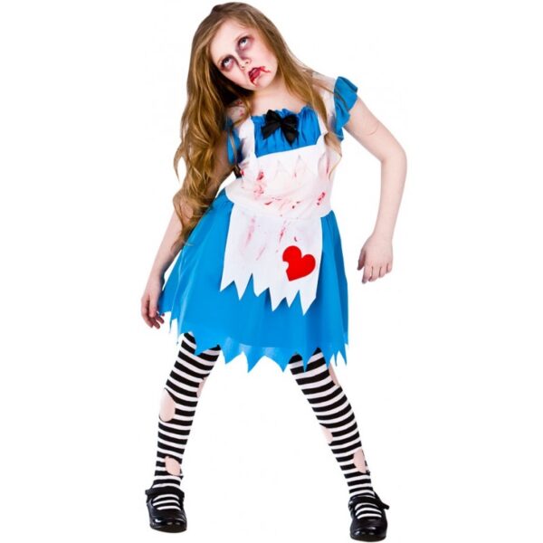 Alice im Zombieland Horror Kinderkostüm-M