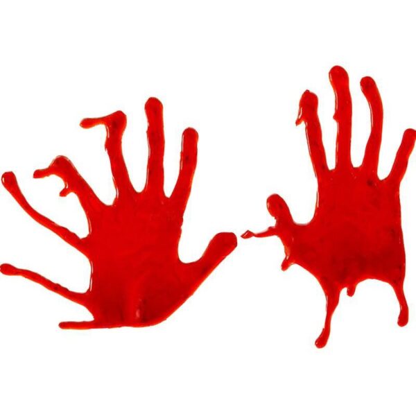 Blutige Hände Fensterdeko