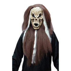 Horror Monster Schädel Maske mit Haaren