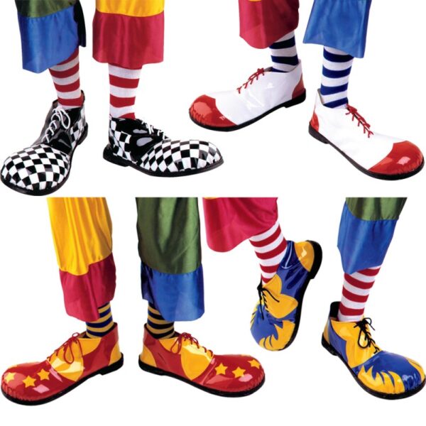 Premium Clown Schuhe für Erwachsene in verschiedenen Farben-schwarz-weiß