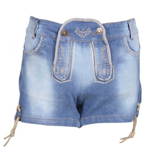 Jeans-Shorts im Trachtenstil für Damen-Damen 38
