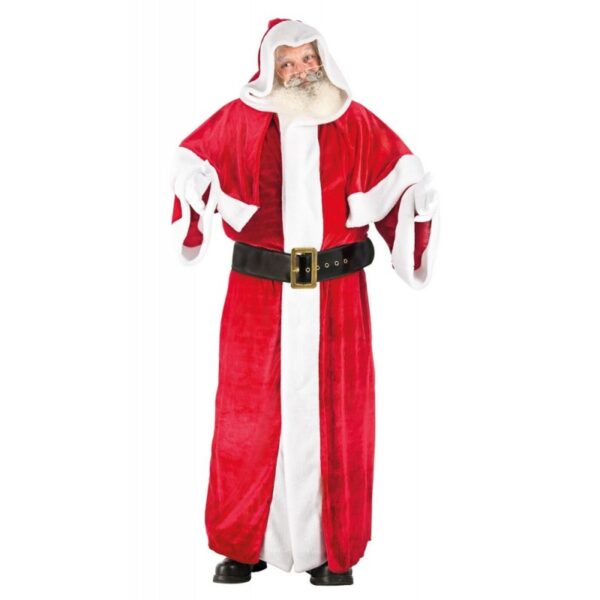 Samtiger Weihnachtsmann Mantel Deluxe-Einheitsgröße (M-XL)