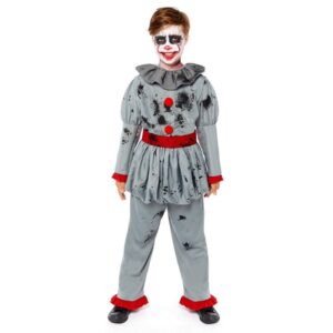 Horror Clown Halloween Kinderkostüm-Kinder 10-12 Jahre