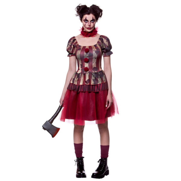 Horror Red Clown Kostüm für Damen-S