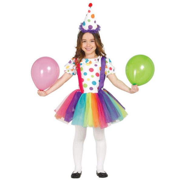 Pünktchen Zirkus Clown Mädchenkostüm-Kinder 10-12 Jahre