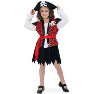 Furchtlose Piratin Leonora Kinderkostüm-Kinder 140