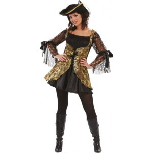 Goldseglerin Piratenkostüm-Damen 42