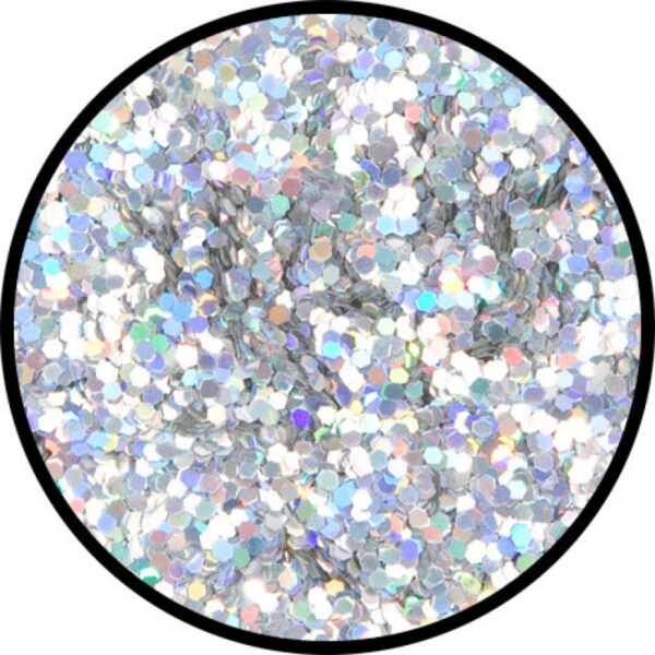 Grober Silber-Juwel Glitzer holographisch-2g