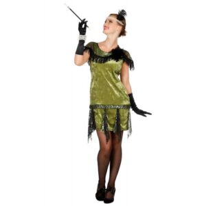 Charleston Flapper Kostüm Lucinda grün-Damen 44