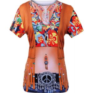 Hippie Damen 3D Shirt-M