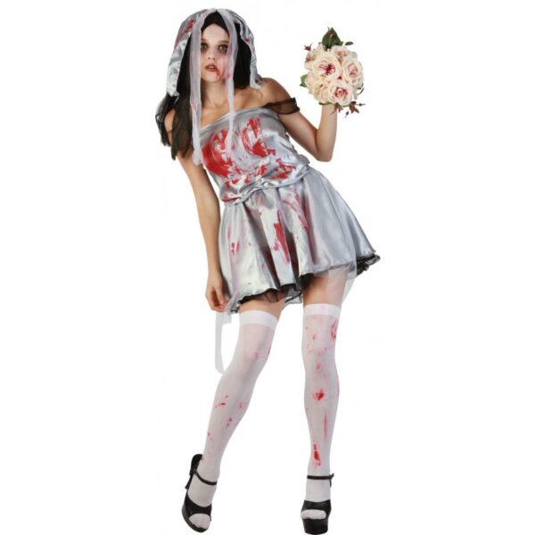 Bloody Bride Horror Braut Kostüm-M