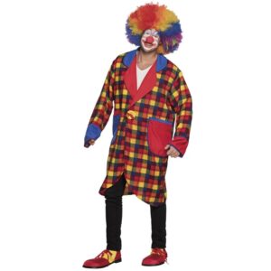 Bunt Karierter Clown Mantel-L/XL