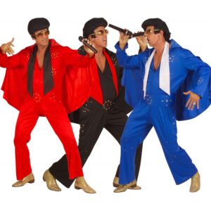 King of Rock 'n' Roll Elvis Kostüm -XL-rot