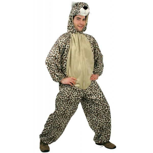 Leoparden Velours Kostüm für Herren-XXL