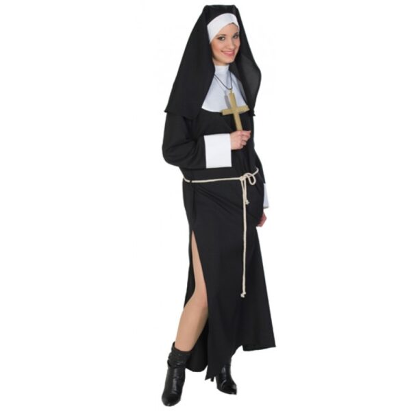 Moderne Nonne Kostüm 2tlg für Damen - 46
