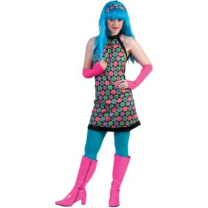 Nicky Retro Pop Disco Kostüm-Damen 44/46