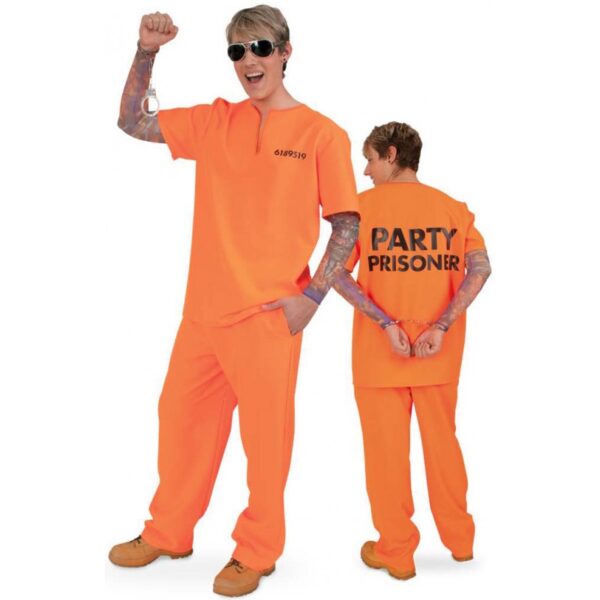 Party Prisoner Sträfling Kostüm-XL