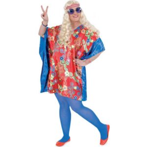Peggy-Sue Hippie Kostüm für starke Damen-Damen 50