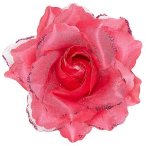 Haarspange mit pinker Rose