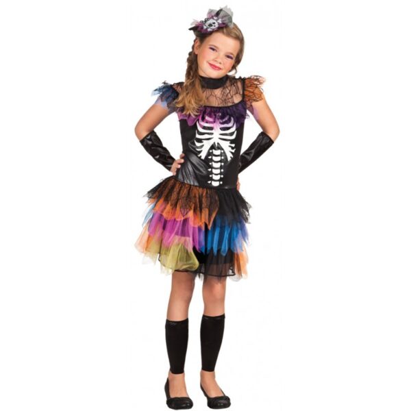Skelett Princess Halloween Kinderkostüm-Kinder 10-12